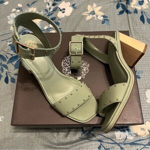 Vince Camuto Sage Green Studded Heels